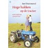 Hoge hakken op de tractor