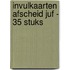 Invulkaarten afscheid juf - 35 stuks